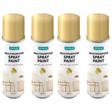 4X Overlay Gold Metallic 400ml Professional Spray Paint