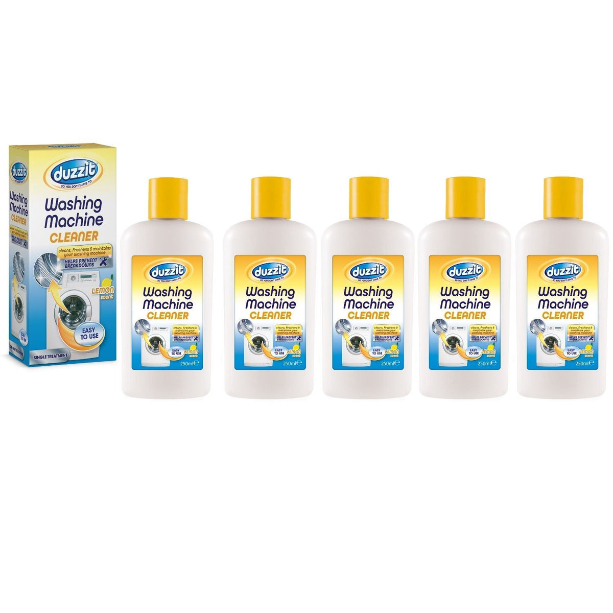5X - Duzzit Washing Machine Cleaner Citrus 250ml