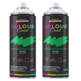 2X Eucalyptus RAL 6037 Gloss Spray Paint 400ml