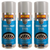 3X Hycote Wheel Paint Steel Spray Paint 400ml Spray Paint