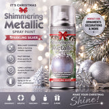 1X - Rapide Christmas Metallic Silver 200ml Spray Paint