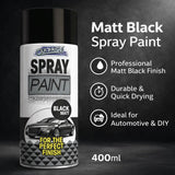 2X Matt Black Car Spray Paint 400ml