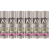 6X Auto Extreme Paint Silver Spray Paint 250ml