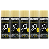 Canbrush C7 Sugar Cane spray paint cans with beige caps for metal plastic and wood surfaces