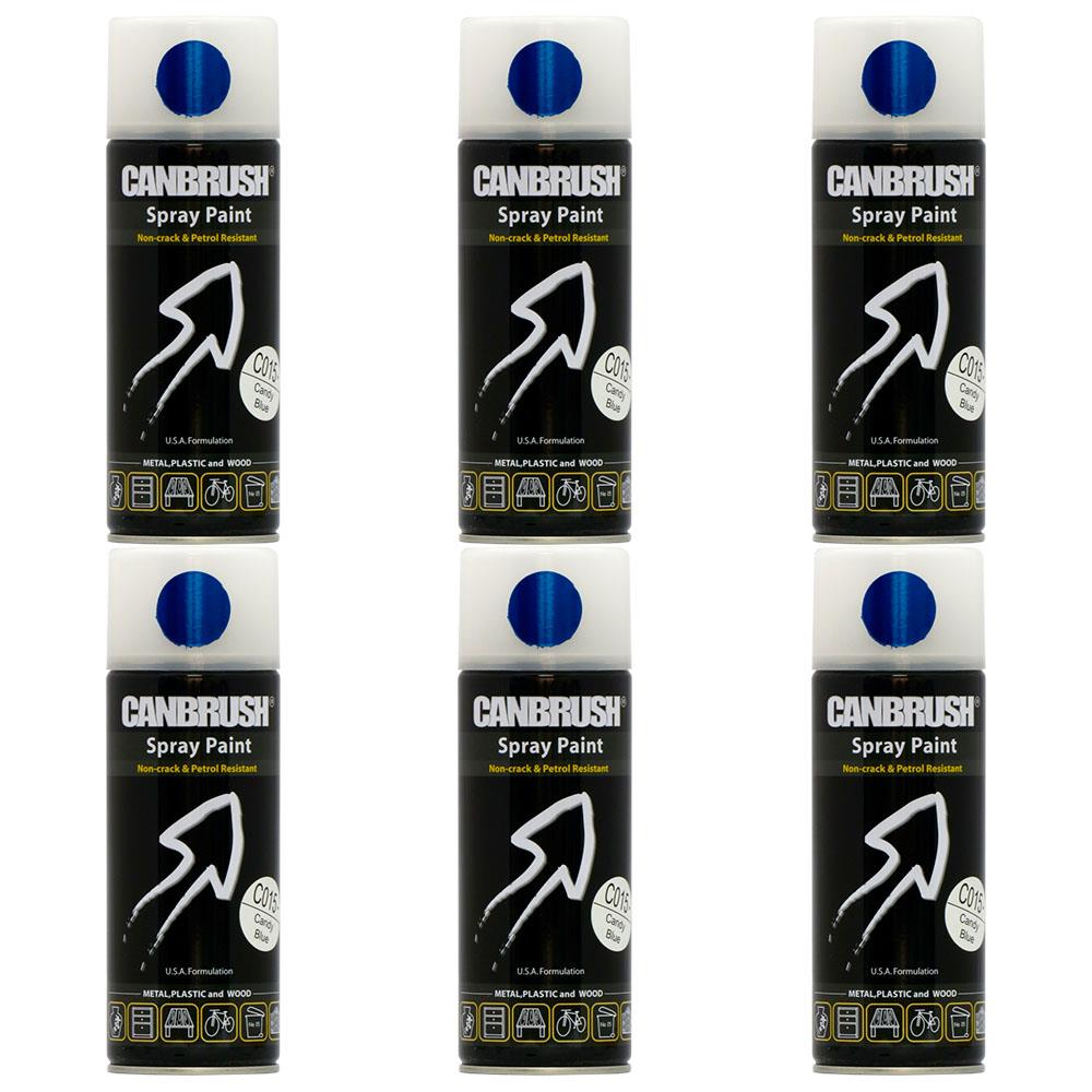 Canbrush candy blue spray paint 400ml cans with non-crack and petrol resistant formula