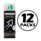 Canbrush Candy Green Spray Paint 400ml can with non-crack and petrol resistant formula, 12 pack