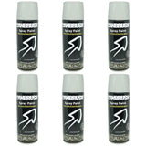 Six cans of Canbrush Honda grey spray paint 400ml with non-crack and petrol resistant formula