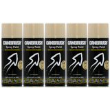 Canbrush sand beige spray paint cans set with non-crack and petrol resistant formula