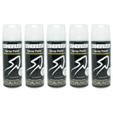 Canbrush satin white spray paint 400ml cans with non-crack and petrol resistant formula