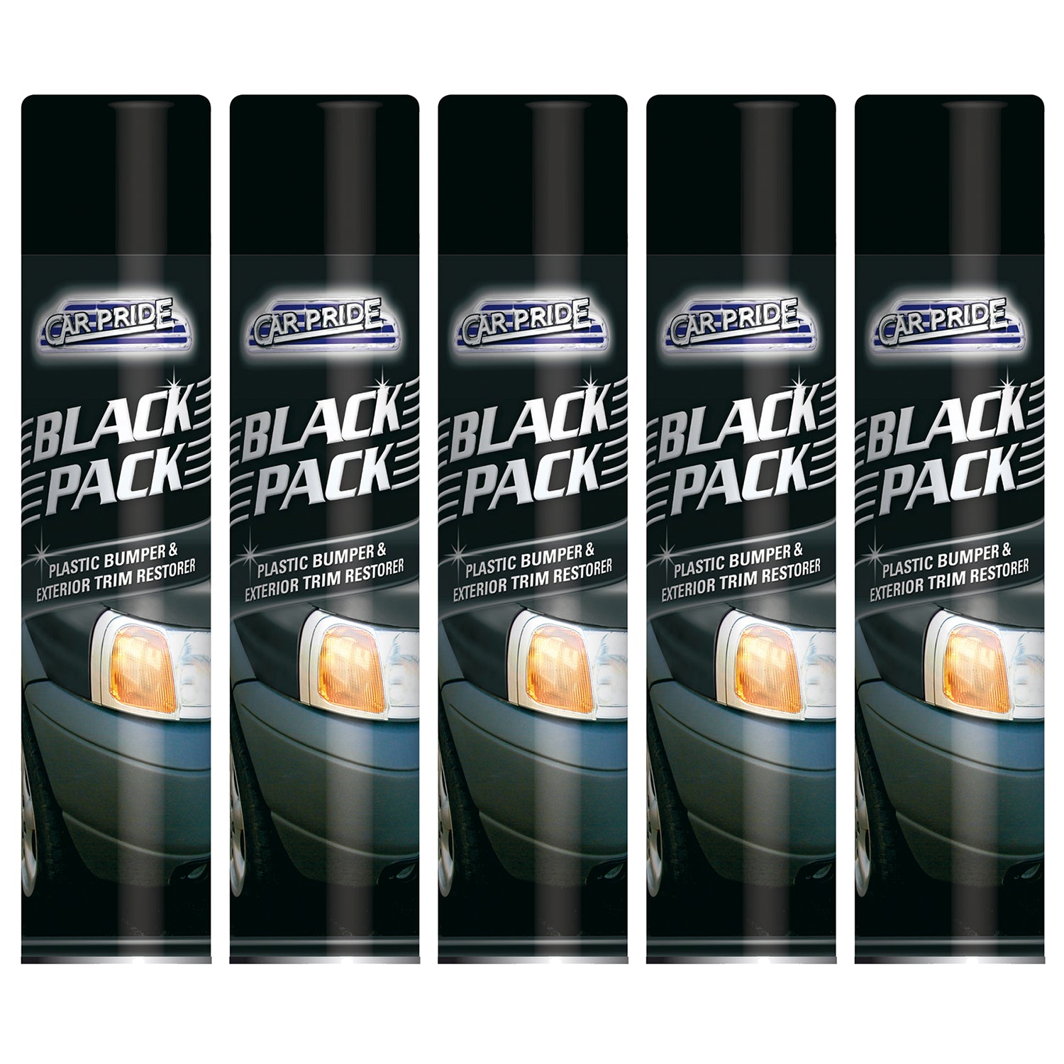 CarPride Black Pack Spray Paint for Restoring Plastic Bumpers and Trim