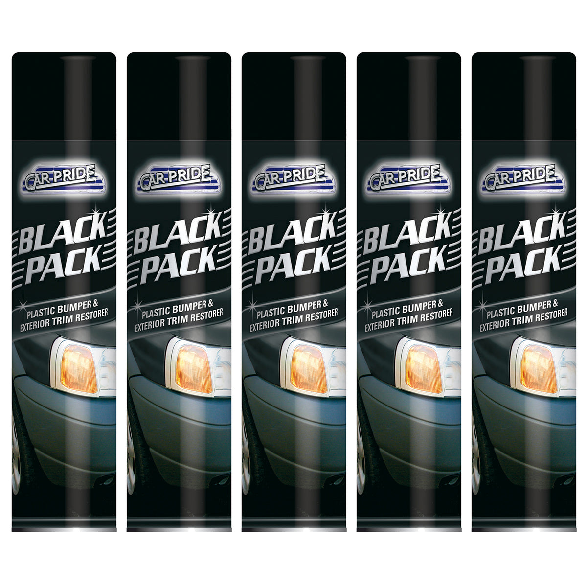 CarPride Black Pack Spray Paint for Restoring Plastic Bumpers and Trim