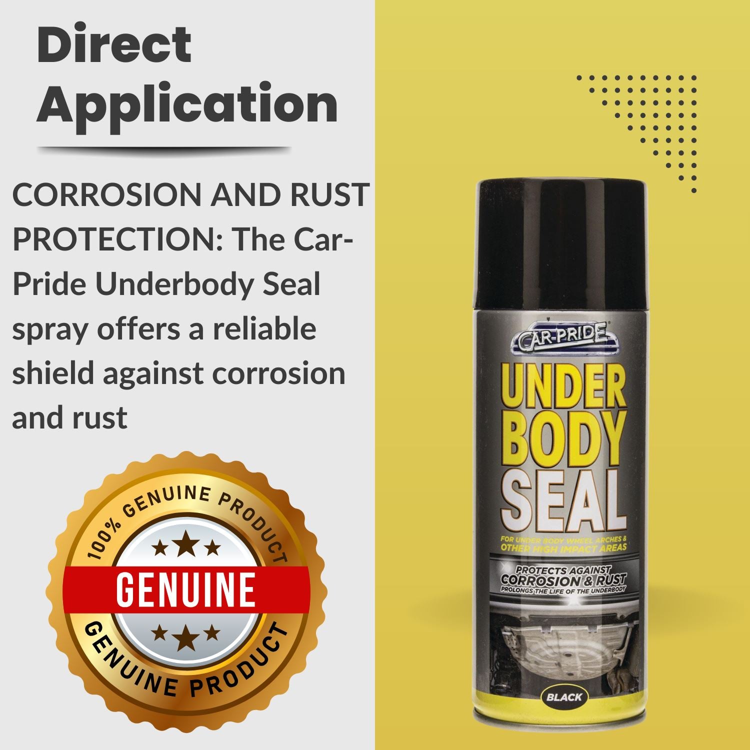 Carpride Underbody Seal Spray for corrosion and rust protection in bulk quantity discounted paints