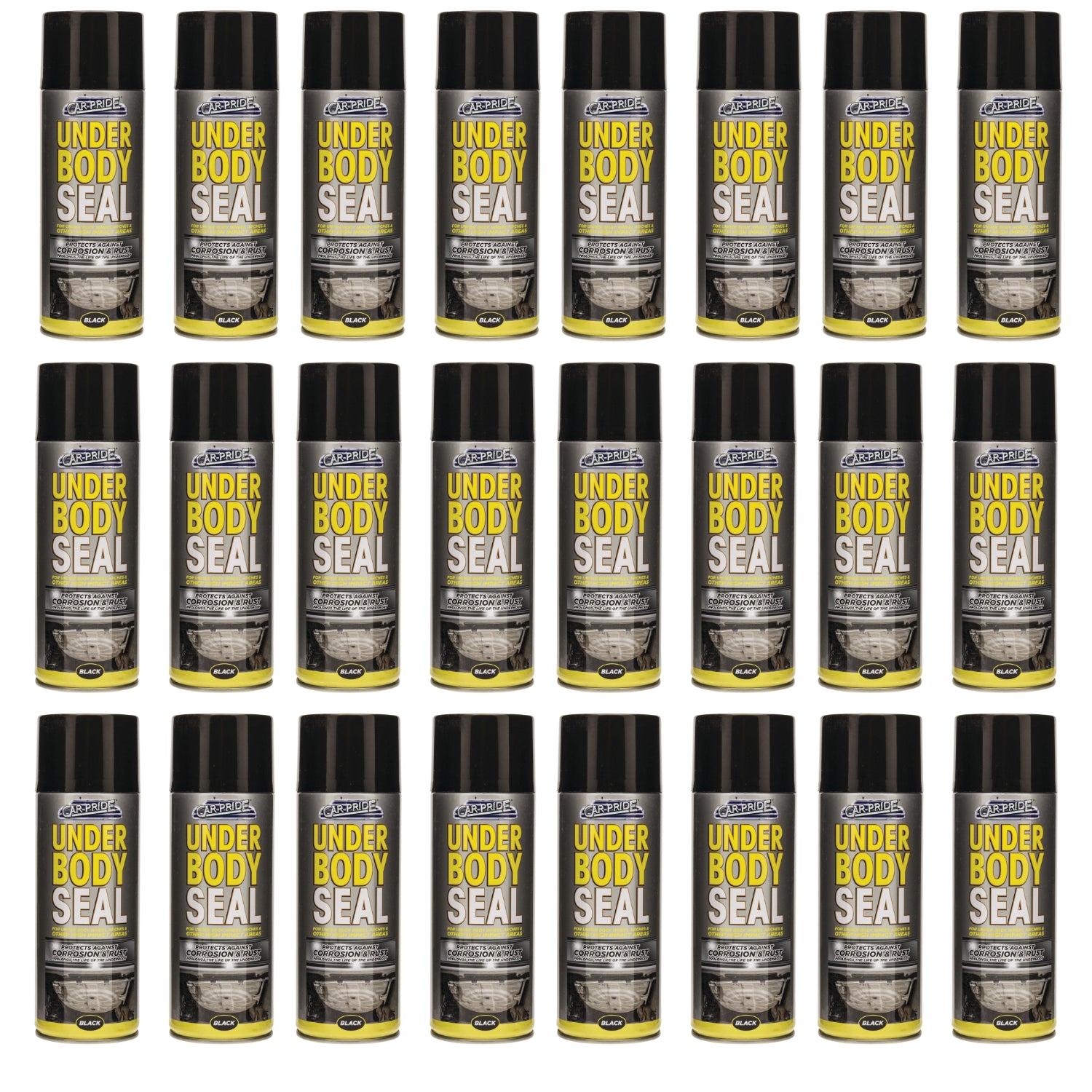 Carpride Under Body Seal Spray Paint in bulk quantity discounted paints for effective rust protection