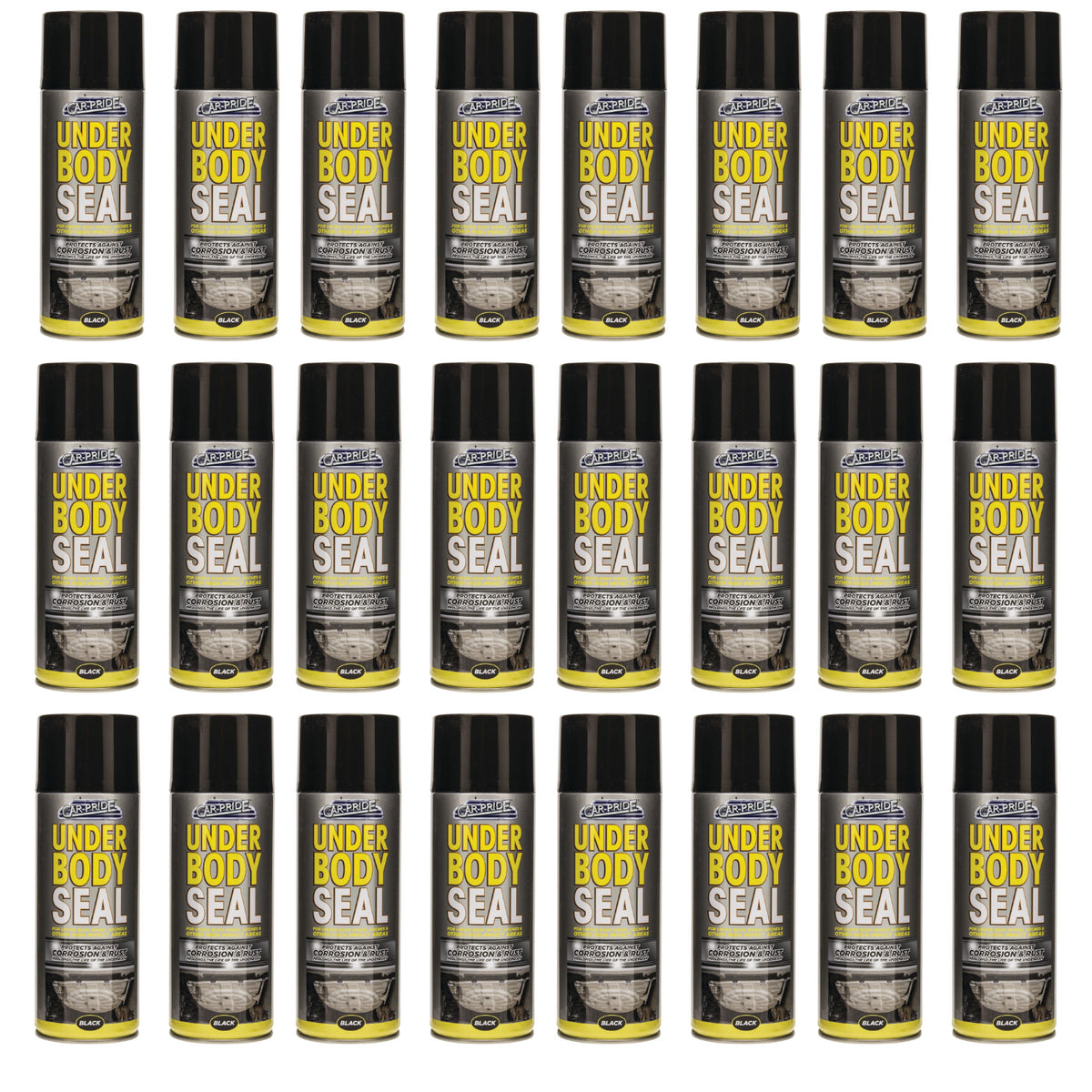 Carpride Under Body Seal Spray Paint in bulk quantity discounted paints for effective rust protection
