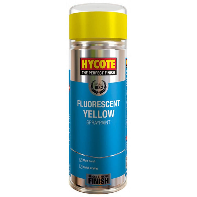 3X Hycote Fluorescent Yellow Spray Paint 400ml Spray Paint