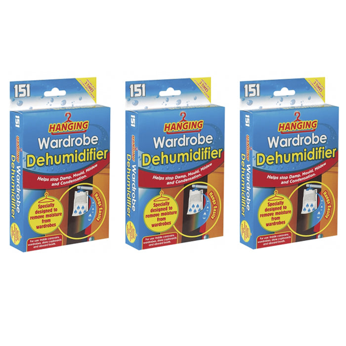 3X Hanging Wardrobe Dehumidifier Dehumidifier