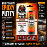 1X - STRONG AS AN OX Durable Epoxy Putty Metal Plastic Filler 42G