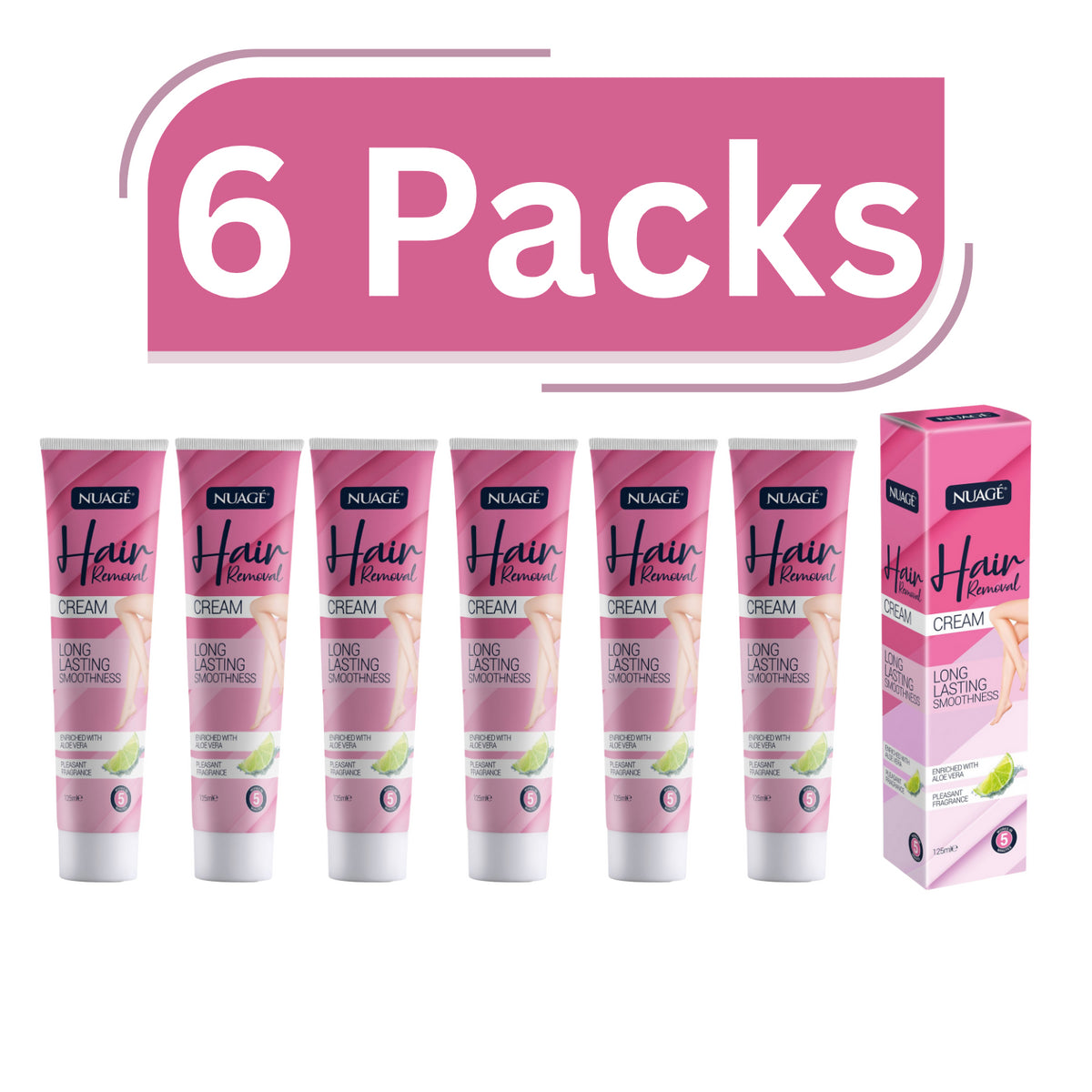 6X Nuage Hair Removal Cream Long Lasting Smoothness 125ml