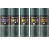 5X Paint Factory Forest Green Gloss Spray Paint 400ml