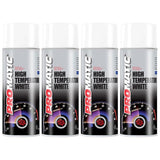 4X Promatic White High Temperature Spray Paint 400ml