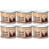 Set of six 151 clear gloss varnish 180ml tins for high-performance finishing