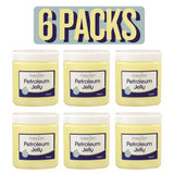 Pack of six CottonTree petroleum jelly for dry skin in 232g jars for effective moisturisation