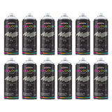 12X Pebble Grey RAL 7030 Satin Spray Paint 400ml