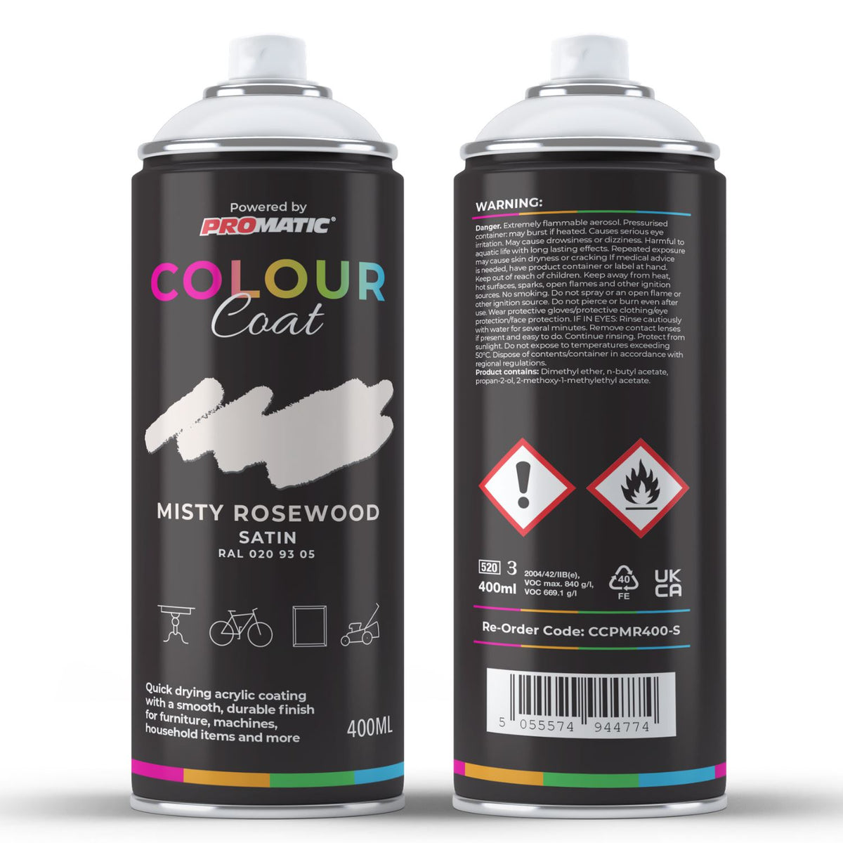 Misty Rosewood RAL 020 93 05 Satin Spray Paint 400ml