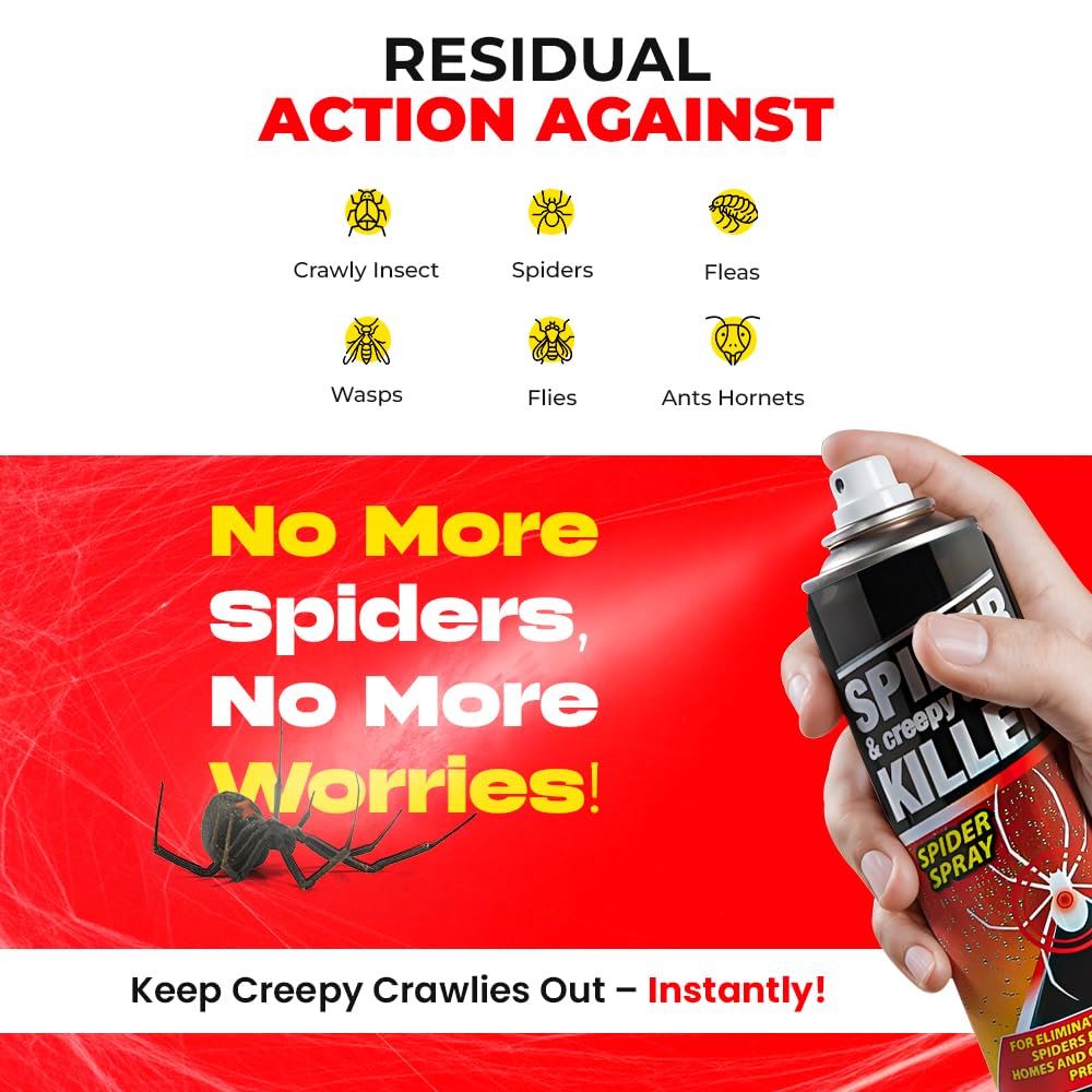 5X No More Spider & Creepy Crawly Spray 200ml Pest Control