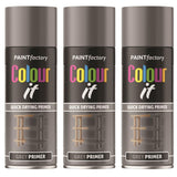 3X Paint Factory Grey Primer Spray Paint 400ml