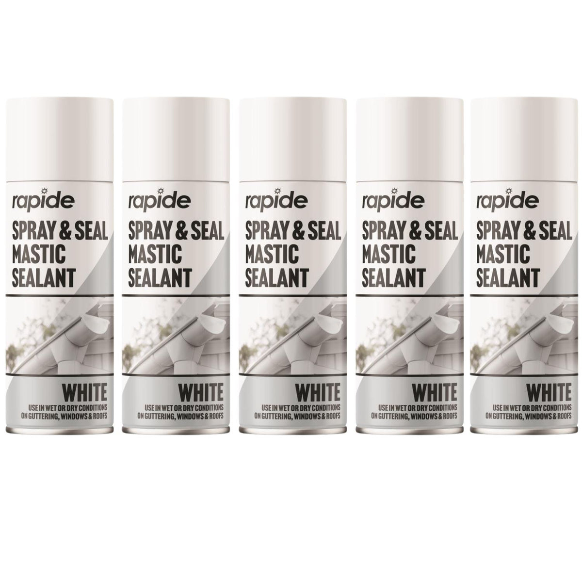 5X Rapide Spray And Seal 400ml White