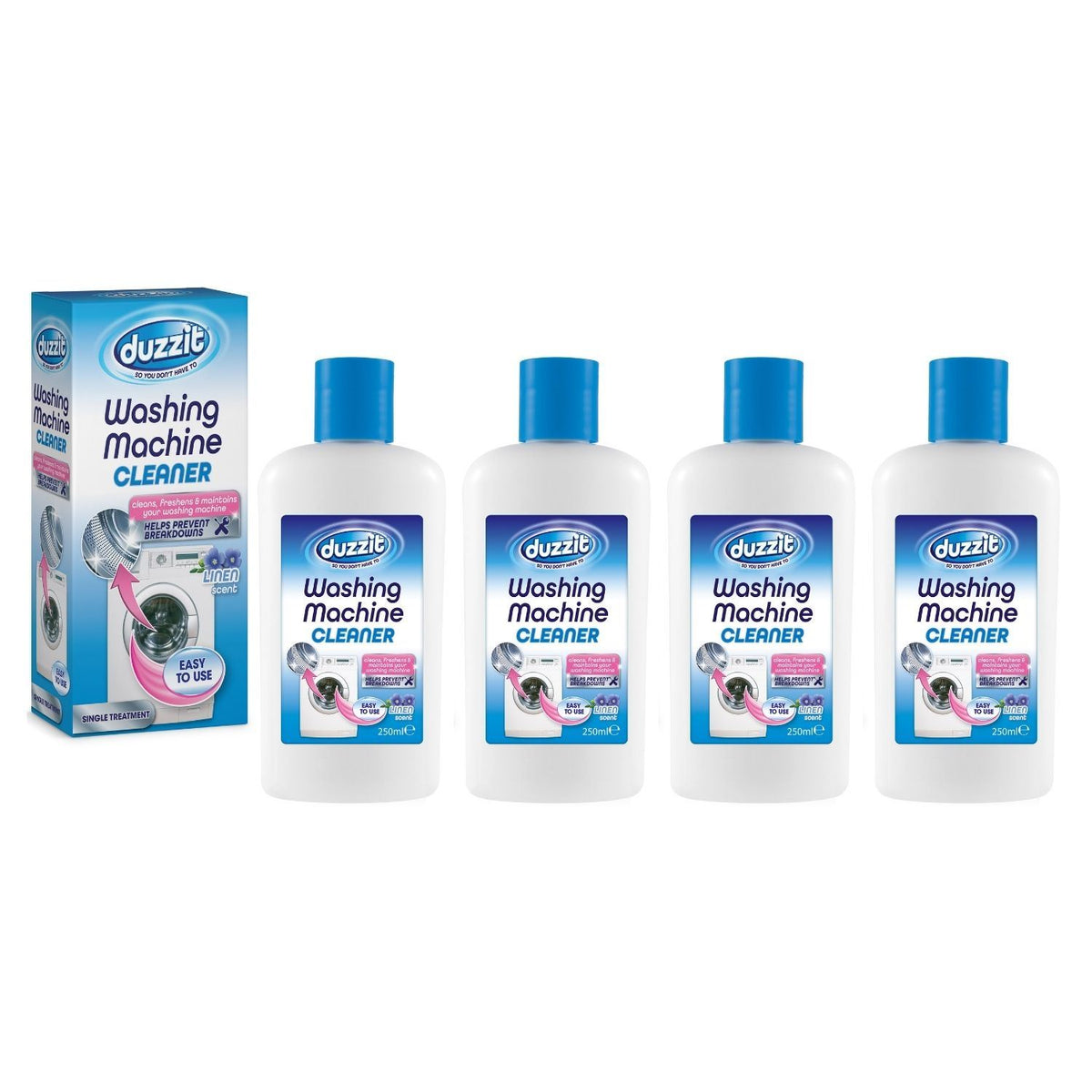 4X - Duzzit Washing Machine Cleaner Linen 250ml