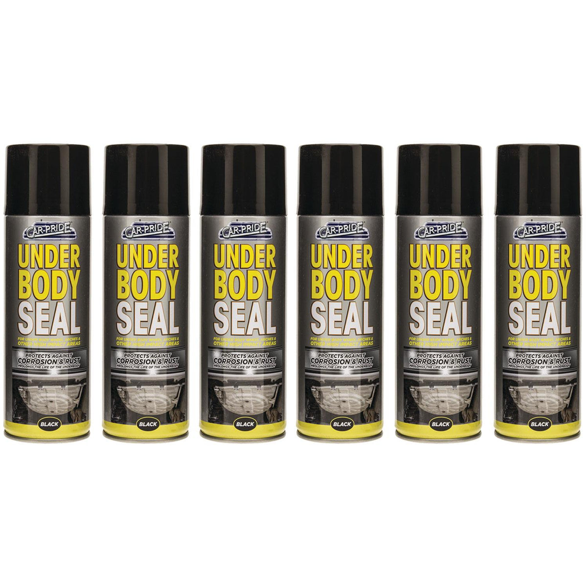 6X Underbody Seal Black Spray 400ml
