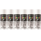 6X Paint Factory Brilliant White Gloss Spray Paint 400ml
