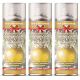 3X - Rapide Christmas Metallic Gold 200ml Spray Paint