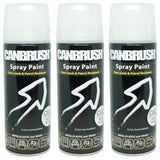 3X Canbrush C802 Satin White Spray Paint 400ml