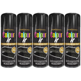 5X Paint Factory Black Matt Spray Paint 400ml