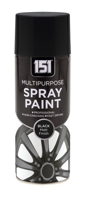 4X 151 Black Matt Spray Paint 400ml Spray Paint