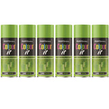 6X Paint Factory Lime Green Gloss Spray Paint 400ml