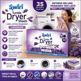 6X - Swirl Tumble Dryer Sheets Lavender 35Pk