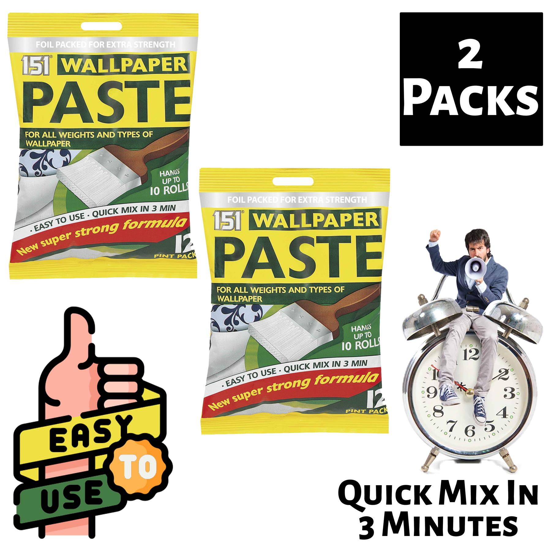 2X Wallpaper Paste 10 Roll Wallpaper Paste