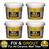 4X Fix Grout Waterproof 500G Ceramic