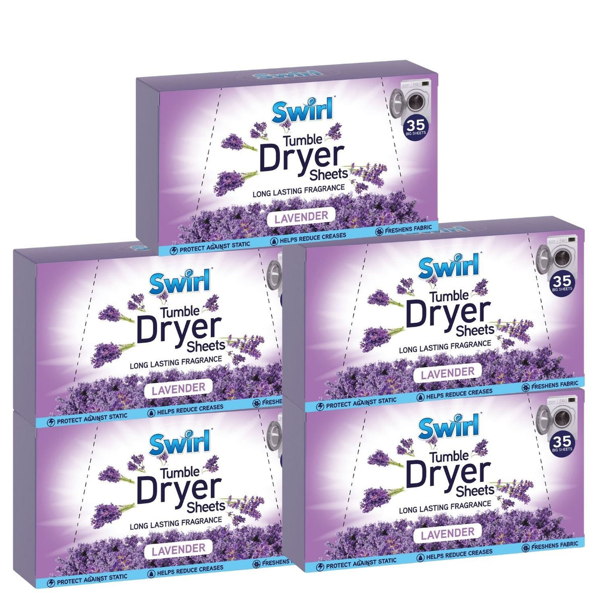5X - Swirl Tumble Dryer Sheets Lavender 35Pk