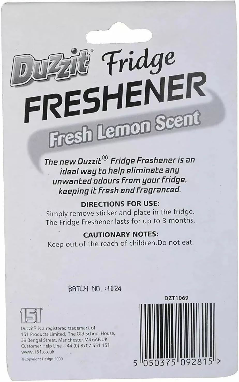 Duzzit Lemon Fridge Freshener Pack for eliminating unwanted odours and keeping your fridge fresh
