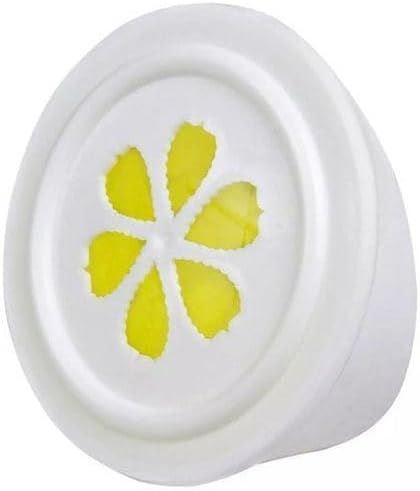 Lemon scented fridge freshener with a floral design for eliminating odours in refrigerators