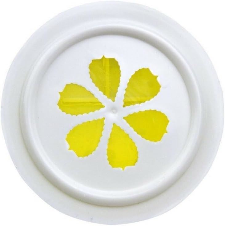 Lemon scented fridge freshener with a floral design for neutralising odours in refrigeration