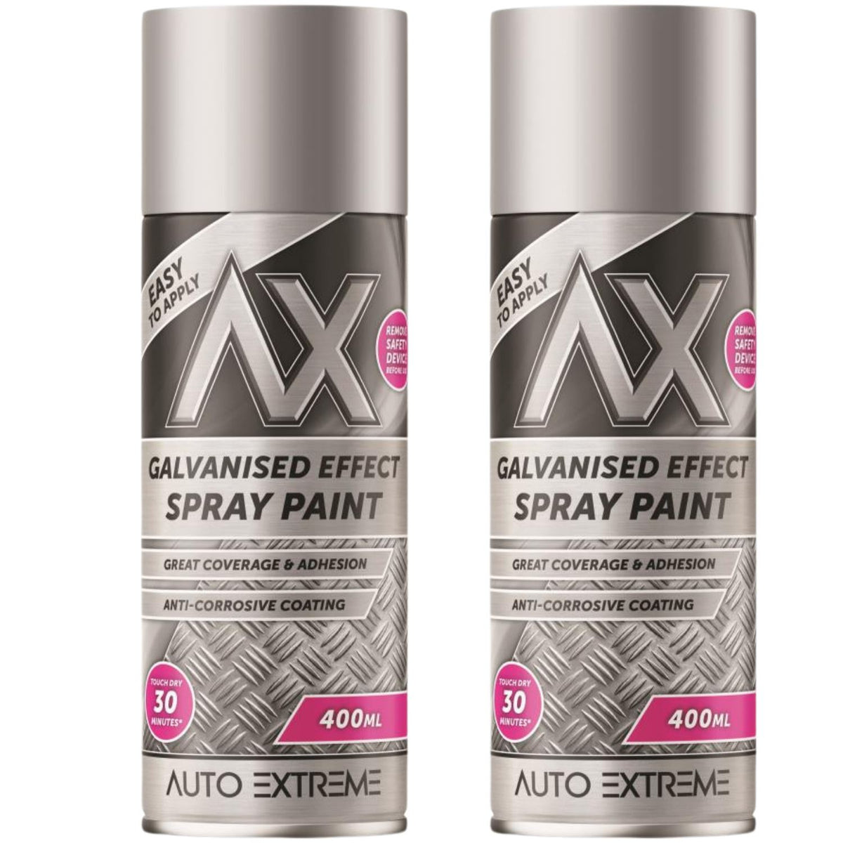 2X Paint Factory Galvanised Effect Spray Paint 400ml