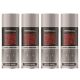 4X Paint Factory Tough Stuff Enamel Silver Gloss 400ml