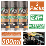 3X - Bring it Black Matt Interior Trim Cleaner Spray 500ml Spray Paint