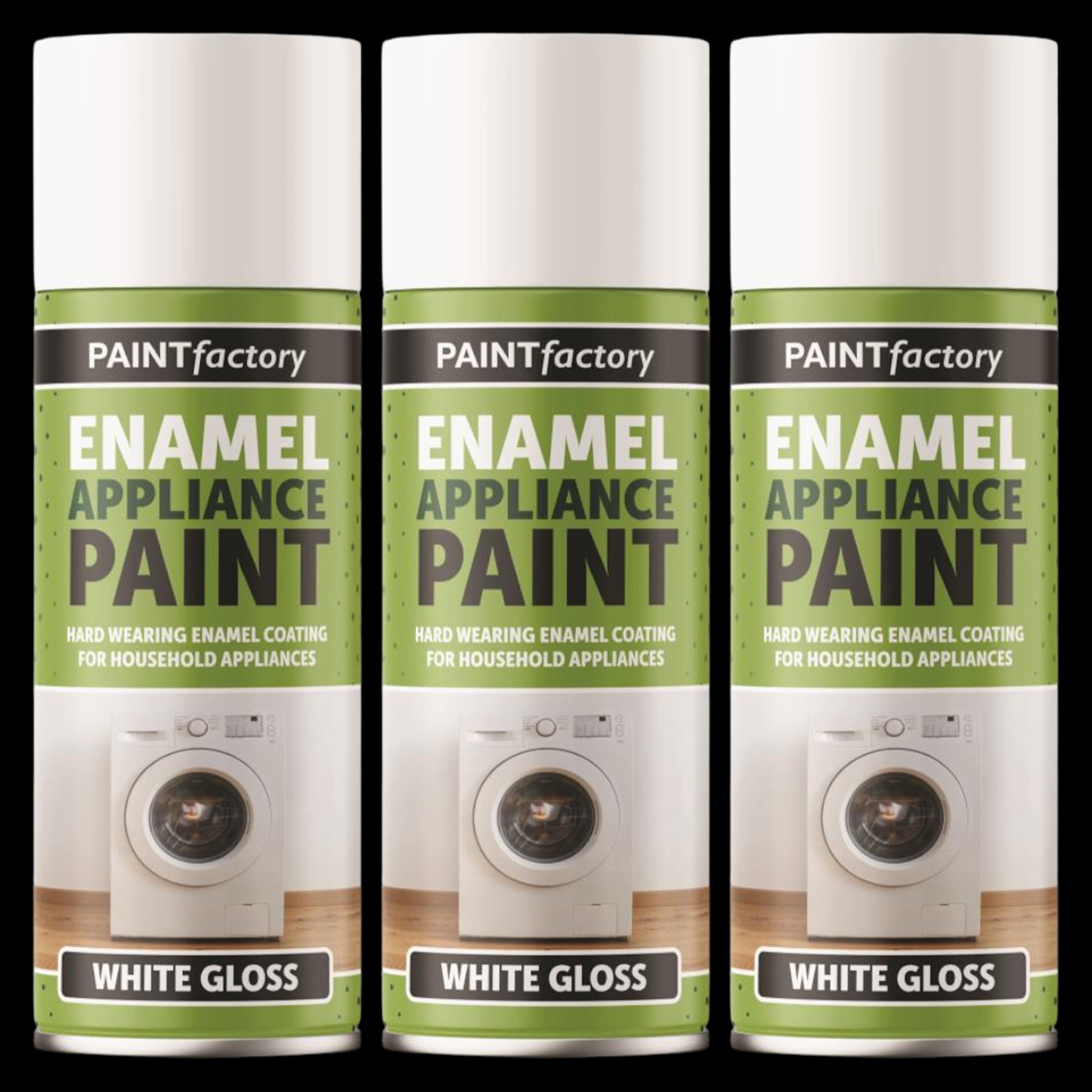 3X White Gloss Enamel Appliance Spray Paint 400ml Spray Paint